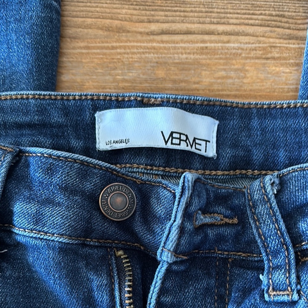 VERVET BY FLYING MONKEY Blue Flare & Wide Leg Jeans - Picture 2 of 7